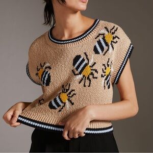 Sarah Gordon For Anthropologie Erin Icon Vest bumblebee